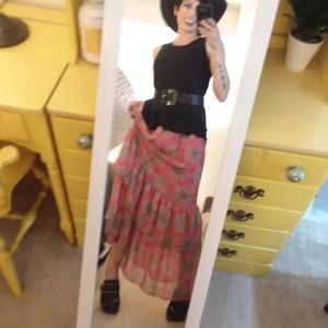 LOFT Black Ruffle Tank